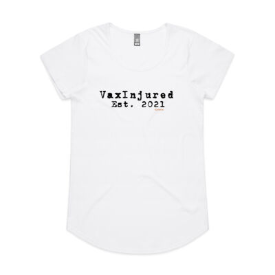 Womens Vax Injured 2021 Front Print Black Ink Thumbnail