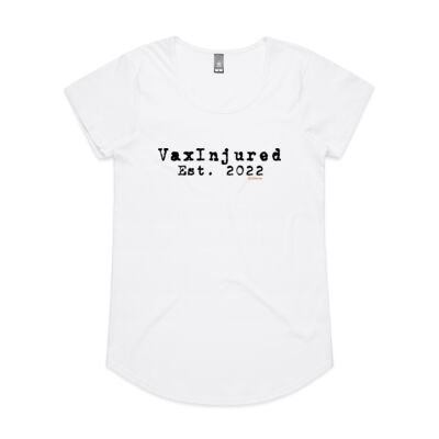 Womens Vax Injured 2022 Front Print Black Ink Thumbnail