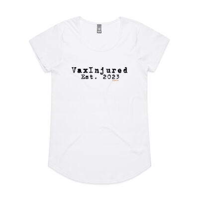 Womens Vax Injured 2023 Front Print Black Ink Thumbnail