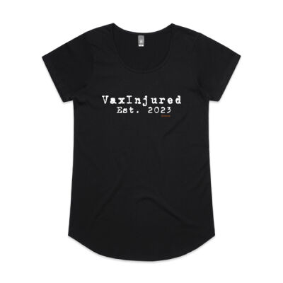 Womens Vax Injured 2023 Front Print White Ink Thumbnail
