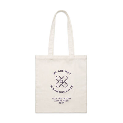 Vaccine Injury Awareness Tote - We are not misinformation Thumbnail